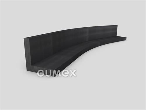 "L" Gummiprofil, 20x20/4mm, 70°ShA, EPDM, -40°C/+100°C, schwarz, 